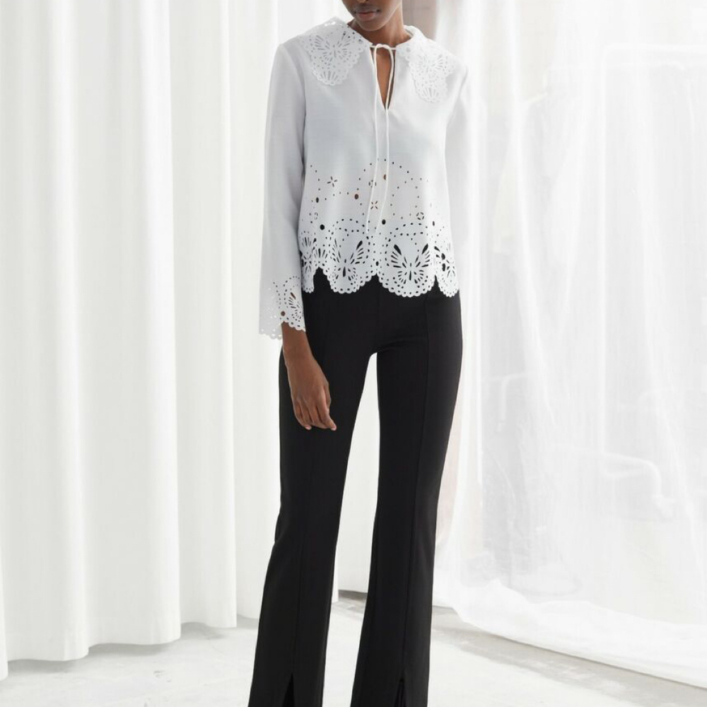 & Other Stories White Eyelet Blouse - Picture 2 of 7